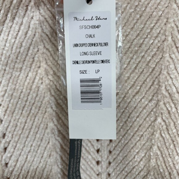 Michael Stars Chenille Sweater‎ Size LP Lakin Cropped Crew Neck Pullover  NWT - Picture 5 of 8